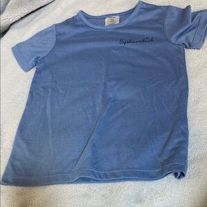 Splendid Blue Short Sleeve Tee Classic Crew Neck